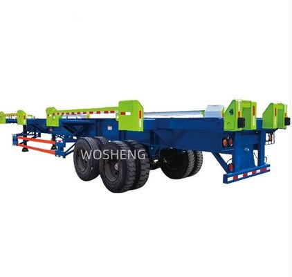 2 eixos 20FT 40FT Wharf Combined Transportation Skeleton Container Trailer