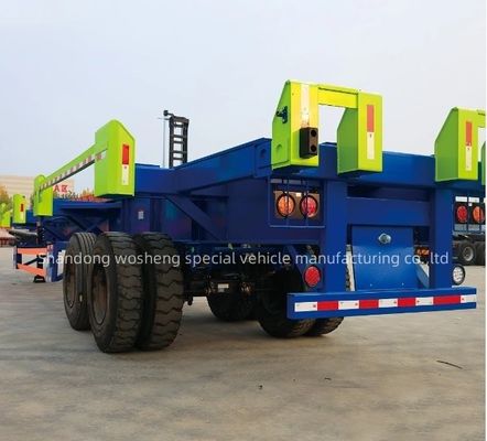 2 eixos 20FT 40FT Wharf Combined Transportation Skeleton Container Trailer