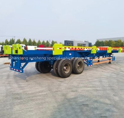 2 eixos 20FT 40FT Wharf Combined Transportation Skeleton Container Trailer
