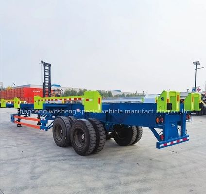 2 eixos 20FT 40FT Wharf Combined Transportation Skeleton Container Trailer