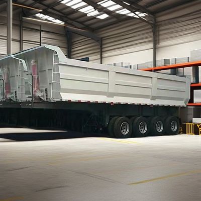 Reboque de descarga de 30-100 toneladas com forma de U e função de transporte de grãos de areia