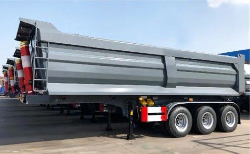 Reboque de descarga de 30-100 toneladas com forma de U e função de transporte de grãos de areia