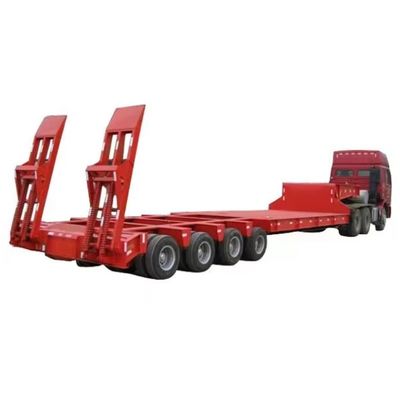 Semi-reboque 3 eixo 4 eixo 60-100 toneladas de pescoço de galinha Lowboy cama caminhão de reboque na África