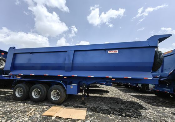 Semi-remolque traseiro de descarga de 60T de capacidade quadrada para transporte de grãos de areia e pedra