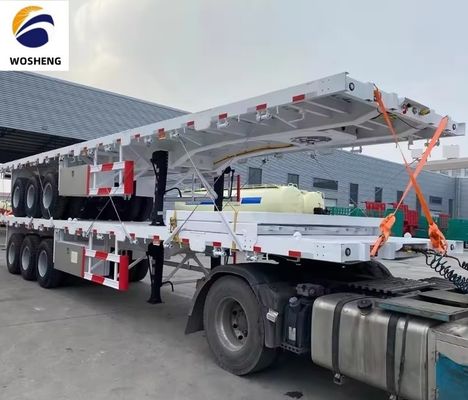 Suspensão mecânica 40 FT Semirreboque para requisitos de transporte de máquinas pesadas