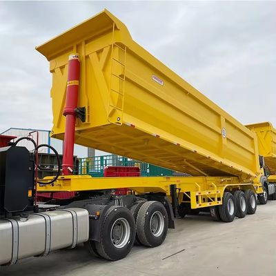 Semi-remolque personalizado com transporte de minério de areia e Q345B/T700 Steel Main Beam