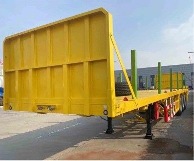 Semi-reboque com coluna lateral desmontável 3/4/5 eixo Ideal para transporte de contêineres de madeira