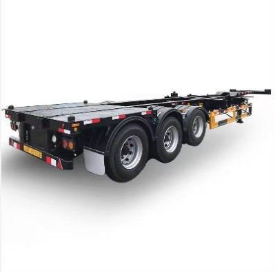 Wosheng 3 Axle Skeleton Semi-Trailer Max Payload 50 toneladas para transporte de contêineres