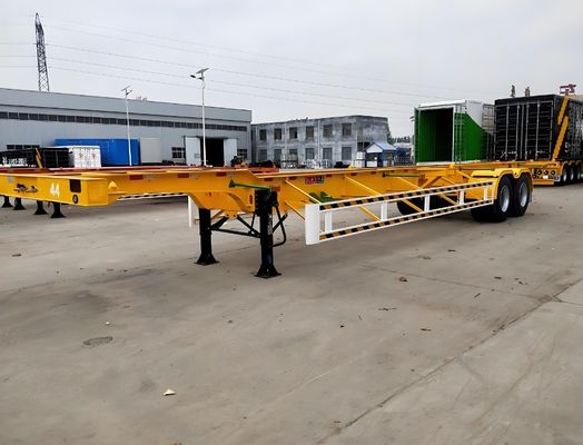 Wosheng 3 Axle Skeleton Semi-Trailer Max Payload 50 toneladas para transporte de contêineres