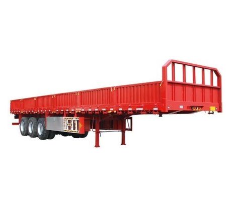 Indústria Transporte 3 eixos Parede lateral Semi-reboque com suspensão mecânica Wosheng