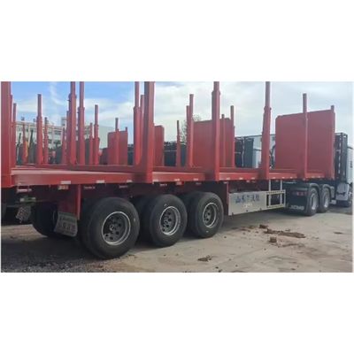 4 eixos WS Transportador de madeira de troncos Semi-remolque para transporte de cargas de madeira
