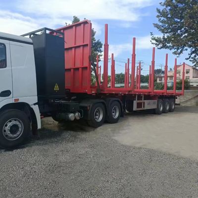 4 eixos WS Transportador de madeira de troncos Semi-remolque para transporte de cargas de madeira