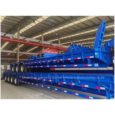 Trailers de cama baixa de 3 eixos de contêiner de semi-trailers 16000x2500x1100mm