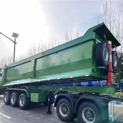 Círculo hidráulico de carga pesada 3 eixos 45cbm 50cbm Trailers de descarga traseiros em forma de U para caminhões