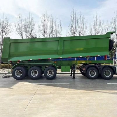 Círculo hidráulico de carga pesada 3 eixos 45cbm 50cbm Trailers de descarga traseiros em forma de U para caminhões
