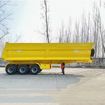 Círculo hidráulico de carga pesada 3 eixos 45cbm 50cbm Trailers de descarga traseiros em forma de U para caminhões