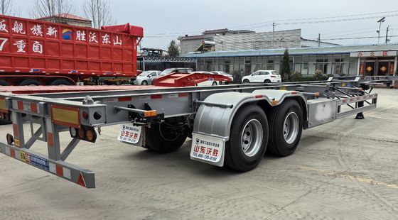 Semi-reboque de transporte de contentores com bloqueio de torção e carga útil máxima de 30000 kg