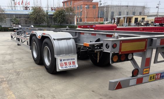 Semi-reboque de transporte de contentores com bloqueio de torção e carga útil máxima de 30000 kg
