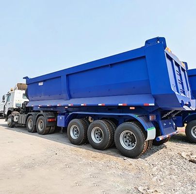 Reboque de camião de 60 toneladas Semi-reboque hidráulico traseiro com 28 toneladas de engrenagem de aterragem