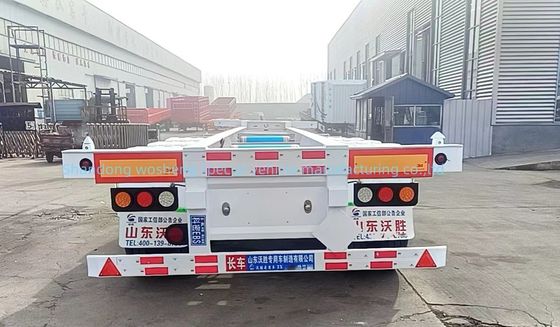Semi-reboque de transporte de contentores com bloqueio de torção e carga útil máxima de 30000 kg