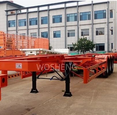 12400x2500x1550mm Chassis esqueleto Container Trailer para transporte de contêineres de 40 pés