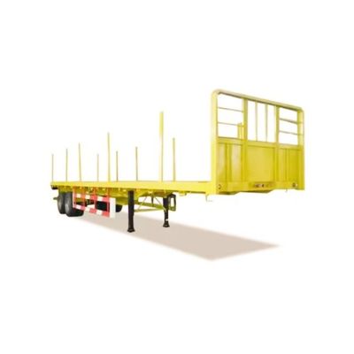 WS 4 Transporte de eixo de semi-reboque de banco plano com coluna lateral esticável e desmontável
