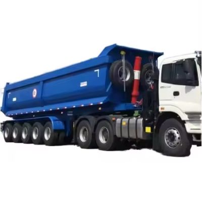 Requerimento do cliente Tri Axle Tipper Trailer com design personalizado e eixo de 13/16 toneladas
