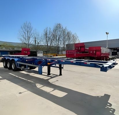 40FT 3 eixos Container Chassis Skeleton Semi Truck Trailer para transporte de contêineres