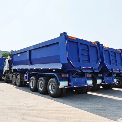 Requerimento do cliente Tri Axle Tipper Trailer com design personalizado e eixo de 13/16 toneladas