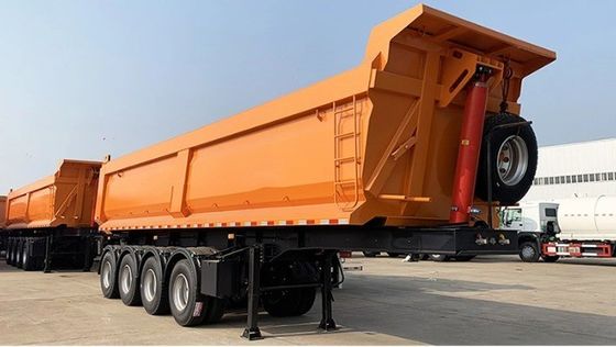 Requerimento do cliente Tri Axle Tipper Trailer com design personalizado e eixo de 13/16 toneladas