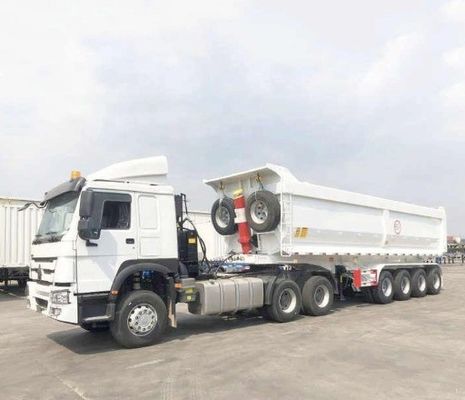 Requerimento do cliente Tri Axle Tipper Trailer com design personalizado e eixo de 13/16 toneladas