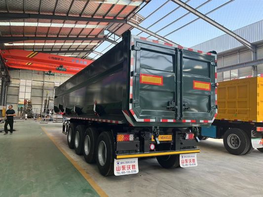 Semi-reboque traseiro de 3 eixos FUWA/Wosheng 40-60tons CBM Tipper Tipping Truck Trailers