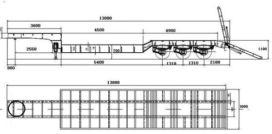 SAF/FUWA/BPW/WOSHENG Semi-reboque lowboy de quatro eixos para transporte de madeira e aço