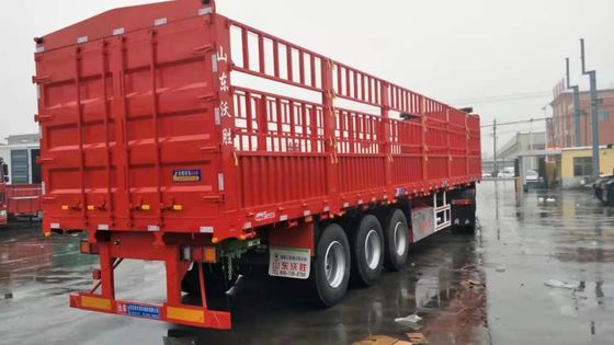 Semi-reboque aberto de parede lateral de utilidade pública de 40-100 toneladas para gado e vegetais