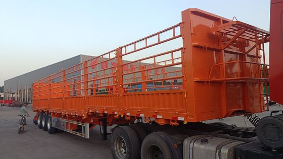 Semi-reboque aberto de parede lateral de utilidade pública de 40-100 toneladas para gado e vegetais