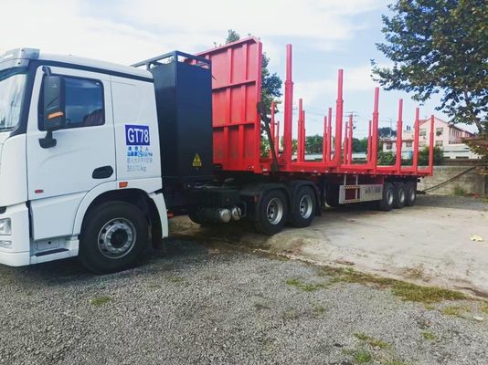 Transporte de madeira 3 eixo 4 eixo semi-reboque com 60 toneladas de carga útil e design mais recente
