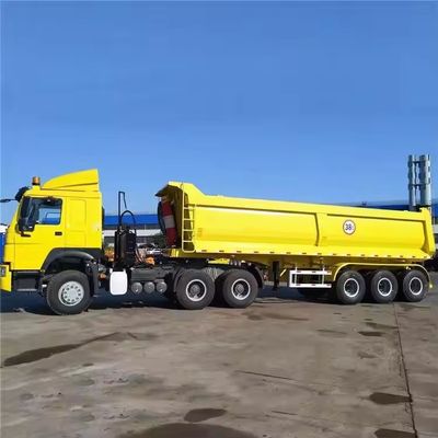 Reboque de caminhão 3 eixos Reboque traseiro do tipo U com material de aço e design em U