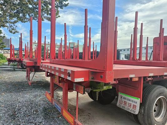 Remolque de cama plana personalizável para transporte de madeira/madeira de madeira 9.00-22.5 opcional