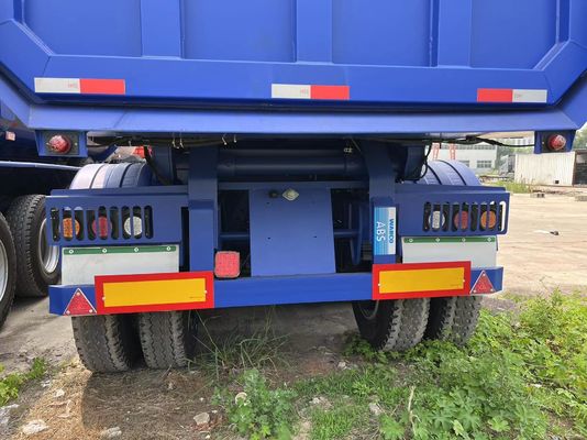 Semi-remolque de 4 eixos hidráulico traseiro para transporte de grãos de areia