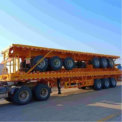 Colourful Painted 3 Axle 4 Axle 20ft Container Trailer 40ft Container Flatbed Trailer para caminhão