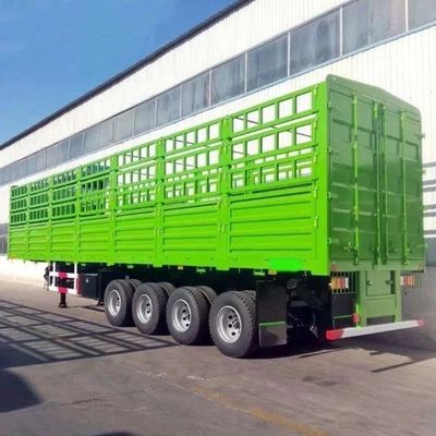 Semi-reboque de 28 t com vedação lateral de eixo WS para transporte de animais