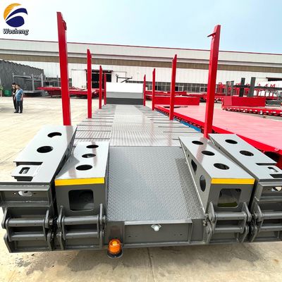 50 toneladas de reboque de cama baixa extensivel de pescoço de ganso removível Semi-reboque Lowboy com 4 eixos
