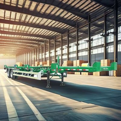 Semi-reboques de esqueleto de aço para transporte de contentores no porto