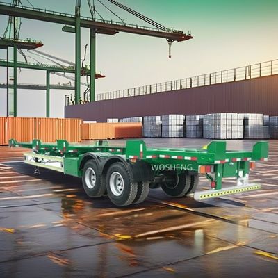 Semi-reboques de esqueleto de aço para transporte de contentores no porto