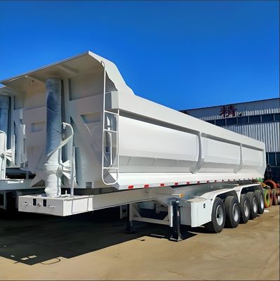 Sistema de travagem de dupla linha Trailers de descarga de 30 a 40 metros cúbicos para transporte de grãos de areia e pedra