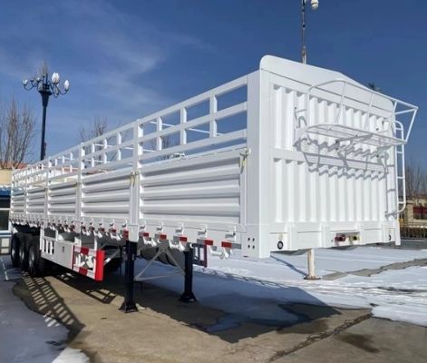 Suspensão AIR/Mecânica Suspensão personalizada 3/4 eixo 50-100Ton High Fence Trailer
