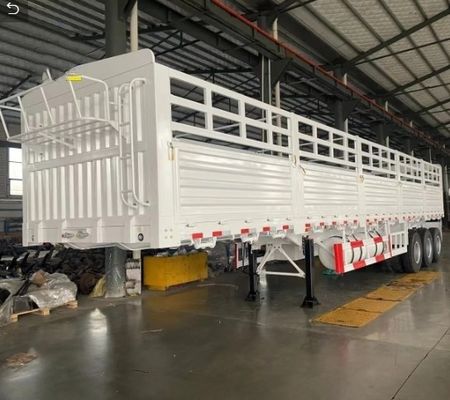 Suspensão AIR/Mecânica Suspensão personalizada 3/4 eixo 50-100Ton High Fence Trailer