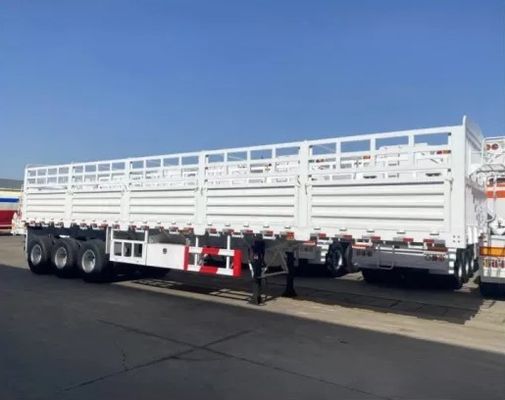 Suspensão AIR/Mecânica Suspensão personalizada 3/4 eixo 50-100Ton High Fence Trailer