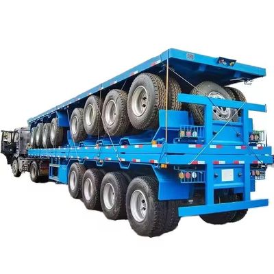 Semi-reboque de banco plano para transporte de contentores 3 eixos Pneus 12R22.5 12400*2610*1550mm