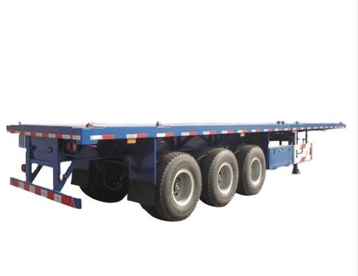 Garantia 40FT Container Flatbed Semi Truck Trailer com sistema de travagem de dupla linha